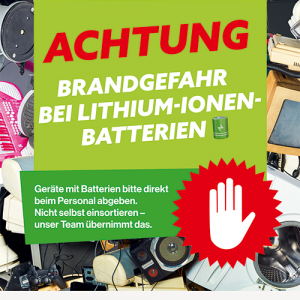 Brandgefahr bei Lithium-lonen-Batterien
