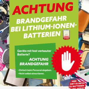 Brandgefahr bei Lithium-lonen-Batterien