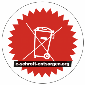 Durchgestrichene Tonne