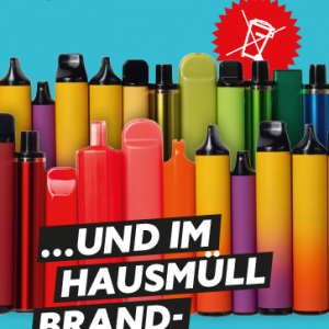 Brandgefahr durch Einweg-Vapes