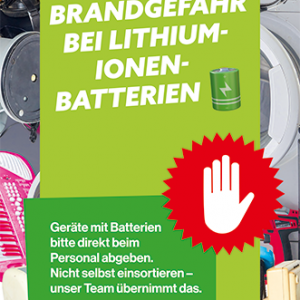 Brandgefahr bei Lithium-Ionen-Batterien